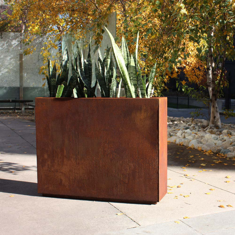 Metallic Series Corten Steel Planter Box & Reviews AllModern